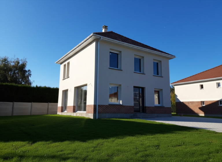 Projet de maison traditionnelle avec vue extérieure à Saint-Omer