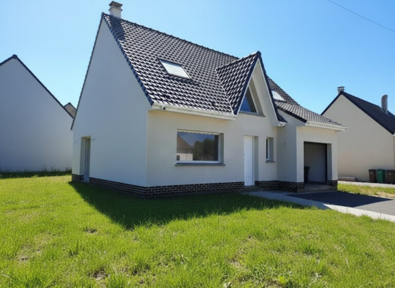 Construction d’un pavillon contemporain avec lucarne dans le Nord